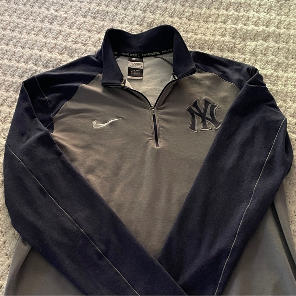 Nike Navy and Gray Pullover with Logo